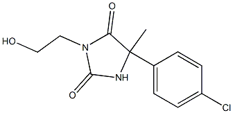 5-(p-Chlorophenyl)-3-(2-hydroxyethyl)-5-methylhydantoin 结构式