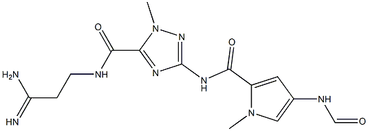 N-(3-Amino-3-iminopropyl)-1-methyl-3-[[1-methyl-4-(formylamino)-1H-pyrrol-2-yl]carbonylamino]-1H-1,2,4-triazole-5-carboxamide 结构式