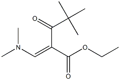 2-[(Dimethylamino)methylene]-3-oxo-4,4-dimethylvaleric acid ethyl ester 结构式