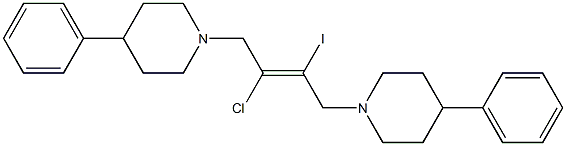 1,1'-[(E)-2-Chloro-3-iodo-2-butene-1,4-diyl]bis(4-phenylpiperidine) 结构式