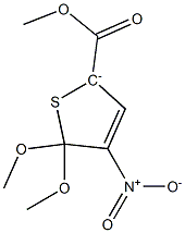 2-Methoxycarbonyl-4-nitro-5,5-dimethoxy-2,5-dihydrothiophen-2-ide 结构式