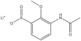 3-(Acetylamino)-2-methoxybenzenesulfinic acid lithium salt 结构式