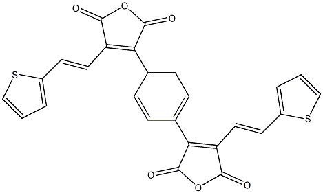 3,3'-[1,4-Phenylene]bis[4-[2-(2-thienyl)ethenyl]furan-2,5-dione] 结构式
