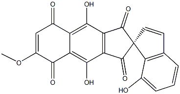 (2R)-4,7',9-Trihydroxy-6-methoxyspiro[2H-benz[f]indene-2,1'-[1H]indene]-1,3,5,8-tetrone 结构式