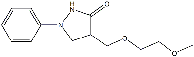 1-Phenyl-4-[(2-methoxyethoxy)methyl]pyrazolidin-3-one 结构式