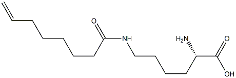 N6-(7-Octenoyl)lysine 结构式