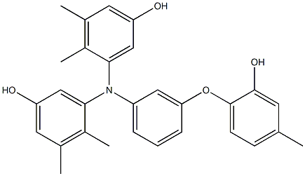 N,N-Bis(5-hydroxy-2,3-dimethylphenyl)-3-(2-hydroxy-4-methylphenoxy)benzenamine 结构式