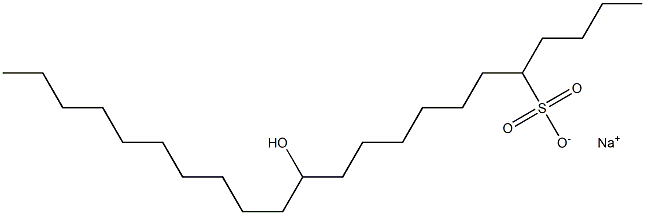 12-Hydroxydocosane-5-sulfonic acid sodium salt 结构式