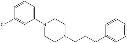 1-(3-Chlorophenyl)-4-(3-phenylpropyl)piperazine 结构式