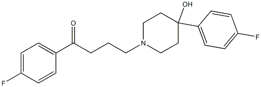 4-Hydroxy-4-(4-fluorophenyl)-1-[3-(4-fluorobenzoyl)propyl]piperidine 结构式