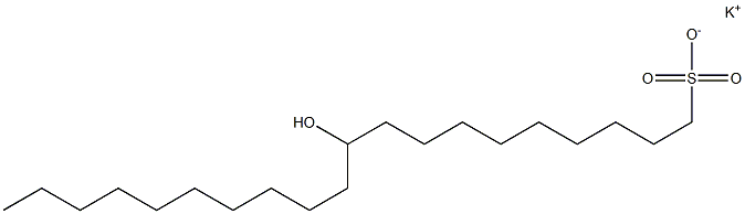 10-Hydroxyicosane-1-sulfonic acid potassium salt 结构式
