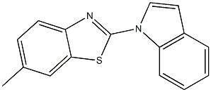 2-(1H-Indol-1-yl)-6-methylbenzothiazole 结构式