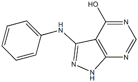 3-Phenylamino-1H-pyrazolo[3,4-d]pyrimidin-4-ol 结构式