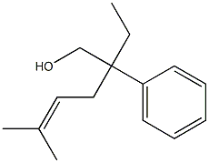 2-Ethyl-5-methyl-2-phenyl-4-hexen-1-ol 结构式