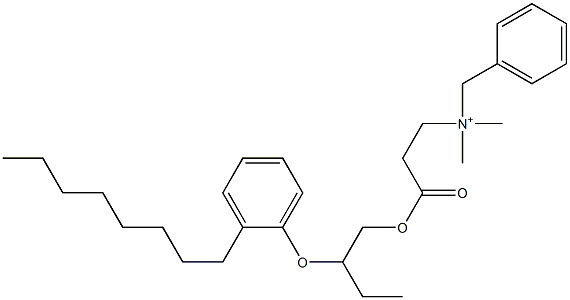 N,N-Dimethyl-N-benzyl-N-[2-[[2-(2-octylphenyloxy)butyl]oxycarbonyl]ethyl]aminium 结构式