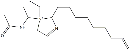 1-[1-(Acetylamino)ethyl]-1-ethyl-2-(8-nonenyl)-3-imidazoline-1-ium 结构式