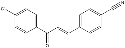 4-[(E)-3-Oxo-3-(4-chlorophenyl)-1-propenyl]benzonitrile 结构式