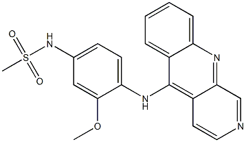 N-[4-[(Benzo[b][1,7]naphthyridin-5-yl)amino]-3-methoxyphenyl]methanesulfonamide 结构式