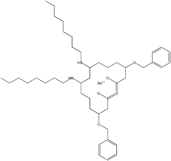 Bis(3-benzyloxy-7-hydroxystearic acid)barium salt 结构式