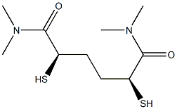 (2R,5S)-N,N,N',N'-Tetramethyl-2,5-dimercaptoadipamide 结构式