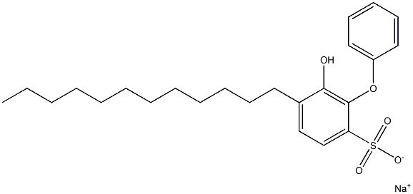 6-Hydroxy-5-dodecyl[oxybisbenzene]-2-sulfonic acid sodium salt 结构式