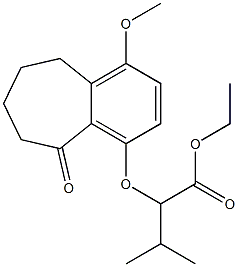 2-[(1-Methoxy-5-oxo-6,7,8,9-tetrahydro-5H-benzocyclohepten)-4-yloxy]-3-methylbutyric acid ethyl ester 结构式