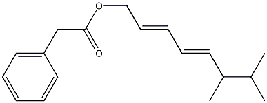 Phenylacetic acid 6,7-dimethyl-2,4-octadienyl ester 结构式
