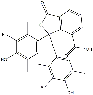 1,1-Bis(3-bromo-4-hydroxy-2,5-dimethylphenyl)-1,3-dihydro-3-oxoisobenzofuran-7-carboxylic acid 结构式