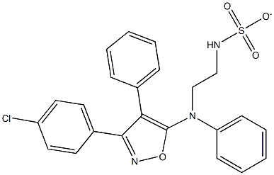 [2-[Phenyl[3-(4-chlorophenyl)-4-phenylisoxazol-5-yl]amino]ethyl]sulfamic acid anion 结构式