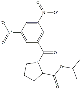 (1S)-1-(3,5-Dinitrobenzoyl)pyrrolidine-2-carboxylic acid isopropyl ester 结构式
