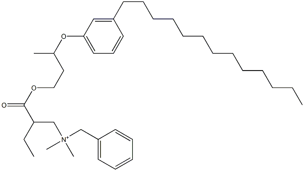 N,N-Dimethyl-N-benzyl-N-[2-[[3-(3-tridecylphenyloxy)butyl]oxycarbonyl]butyl]aminium 结构式