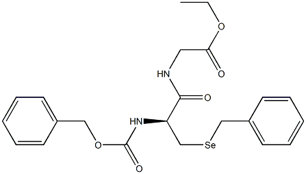 (+)-N-(3-Benzylseleno-N-benzyloxycarbonyl-D-alanyl)glycine ethyl ester 结构式