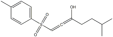 6-Methyl-1-(4-methylphenylsulfonyl)-1,2-heptadien-3-ol 结构式