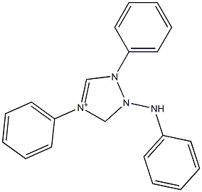 2,3-Dihydro-1,4-diphenyl-2-anilino-1H-1,2,4-triazol-4-ium 结构式