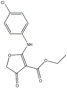 2-(4-Chloroanilino)-4-oxo-4,5-dihydro-3-furancarboxylic acid ethyl ester 结构式