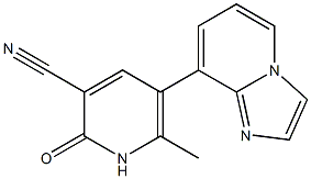 8-[(1,2-Dihydro-2-oxo-3-cyano-6-methylpyridin)-5-yl]imidazo[1,2-a]pyridine 结构式