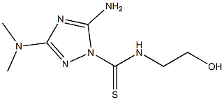 5-Amino-3-(dimethylamino)-N-(2-hydroxyethyl)-1H-1,2,4-triazole-1-carbothioamide 结构式