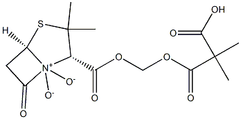 (Penicillanic acid 4,4-dioxide)(2-carboxy-2-methylpropionyl)oxymethyl ester 结构式