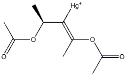 (-)-(Acetyloxy)[(Z)-1-[(S)-1-(acetyloxy)ethyl]-1-propenyl] mercury(II) 结构式