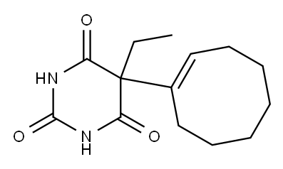 5-(1-Cycloocten-1-yl)-5-ethylbarbituric acid 结构式