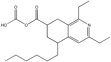 5,6,7,8-Tetrahydro-5-hexylisoquinoline-7,7-dicarboxylic acid diethyl ester 结构式