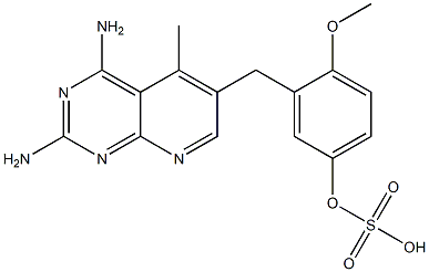 6-[2-Methoxy-5-(sulfooxy)benzyl]-5-methylpyrido[2,3-d]pyrimidine-2,4-diamine 结构式