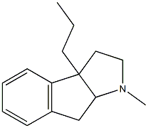 1,2,3,3a,8,8a-Hexahydro-1-methyl-3a-propylindeno[2,1-b]pyrrole 结构式