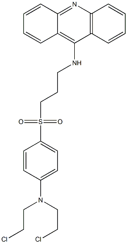 9-[3-[4-[Bis(2-chloroethyl)amino]phenylsulfonyl]propylamino]acridine 结构式