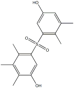 3,3'-Dihydroxy-4,5,5',6,6'-pentamethyl[sulfonylbisbenzene] 结构式