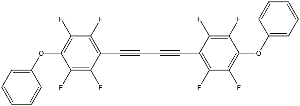 1,4-Bis(4-phenoxy-2,3,5,6-tetrafluorophenyl)-1,3-butadiyne 结构式