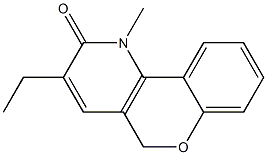 1,5-Dihydro-3-ethyl-1-methyl-2H-[1]benzopyrano[4,3-b]pyridin-2-one 结构式