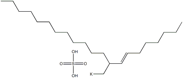 Sulfuric acid 2-(1-octenyl)tetradecyl=potassium ester salt 结构式