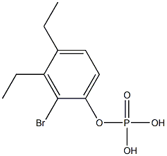 Phosphoric acid bis(ethyl)[2-bromophenyl] ester 结构式