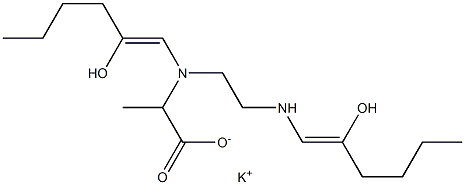 2-[N-(2-Hydroxy-1-hexenyl)-N-[2-(2-hydroxy-1-hexenylamino)ethyl]amino]propionic acid potassium salt 结构式